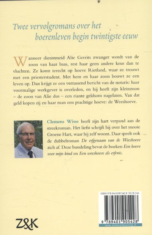 Achterkant van De erfgenaam van de Weeshoeve