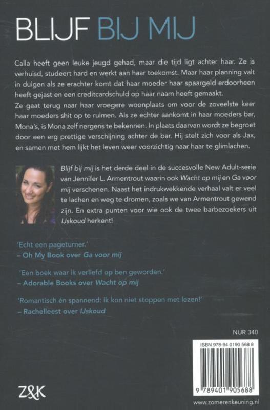 Achterkant van Blijf bij mij