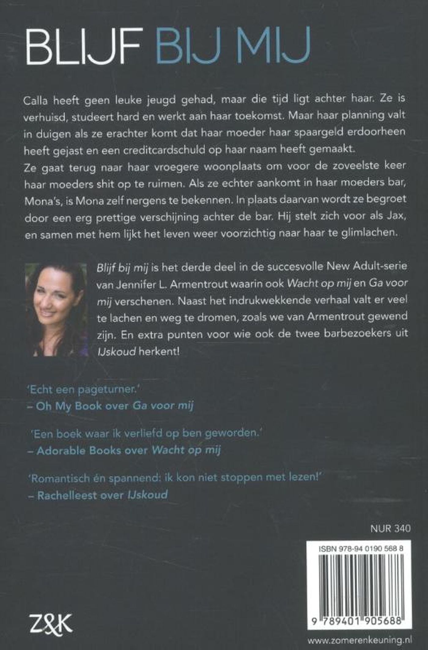 Achterkant van Blijf bij mij