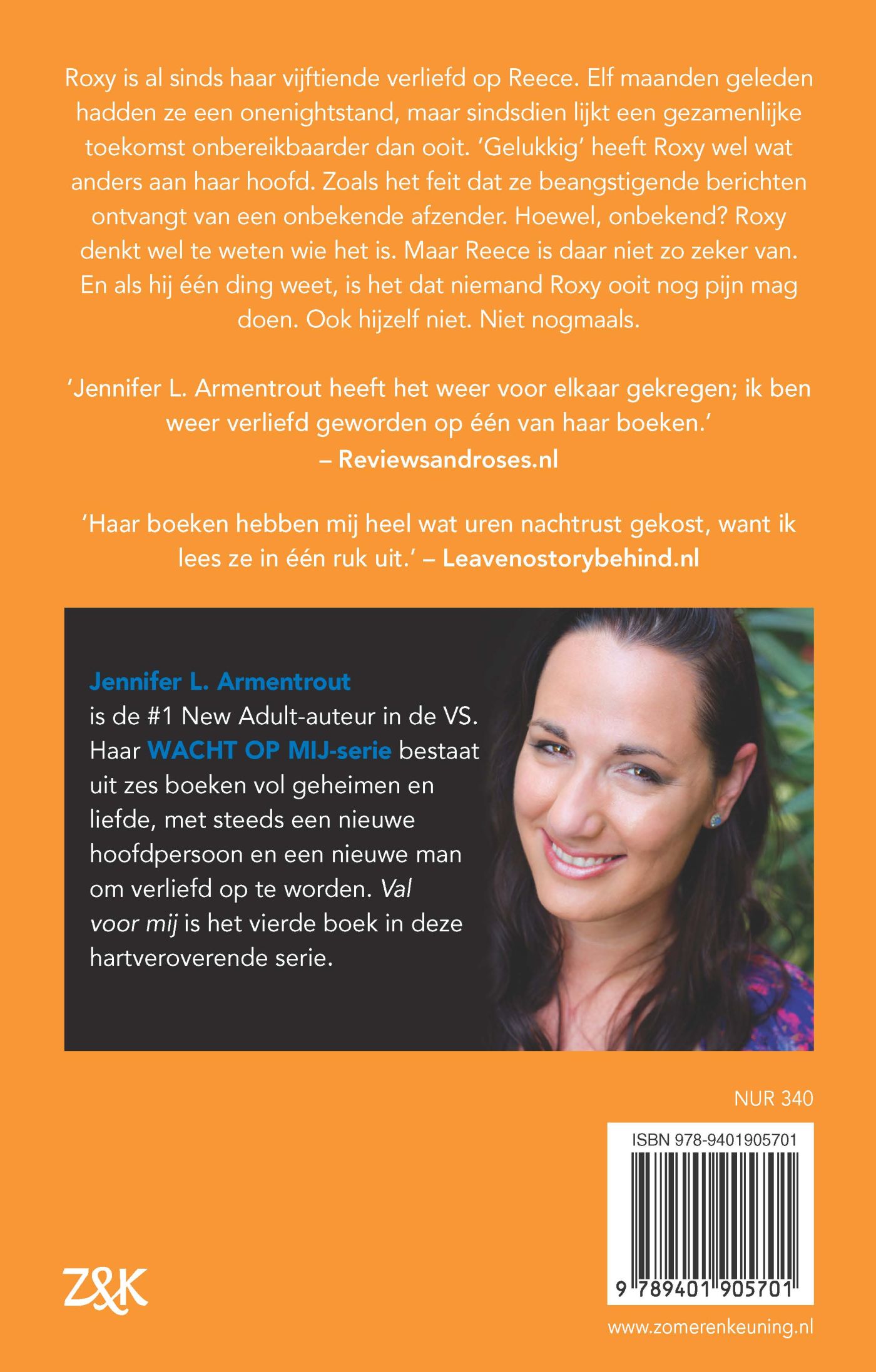 Achterkant van Val voor mij