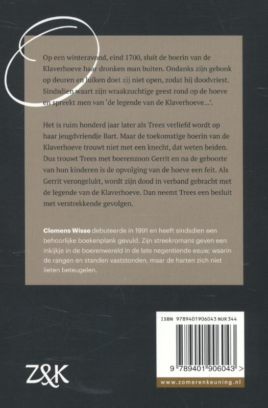 Achterkant van De legende van de Klaverhoeve
