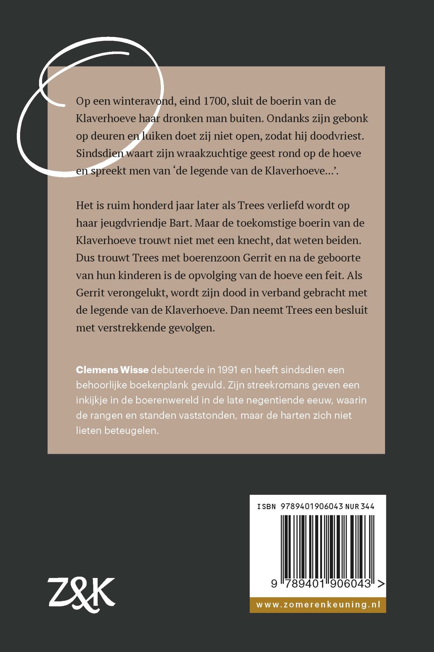 Achterkant van De legende van de Klaverhoeve