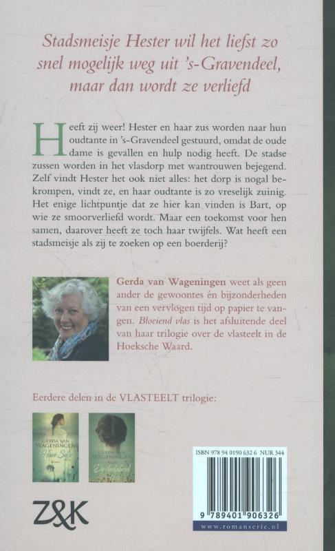 Achterkant van Bloeiend vlas
