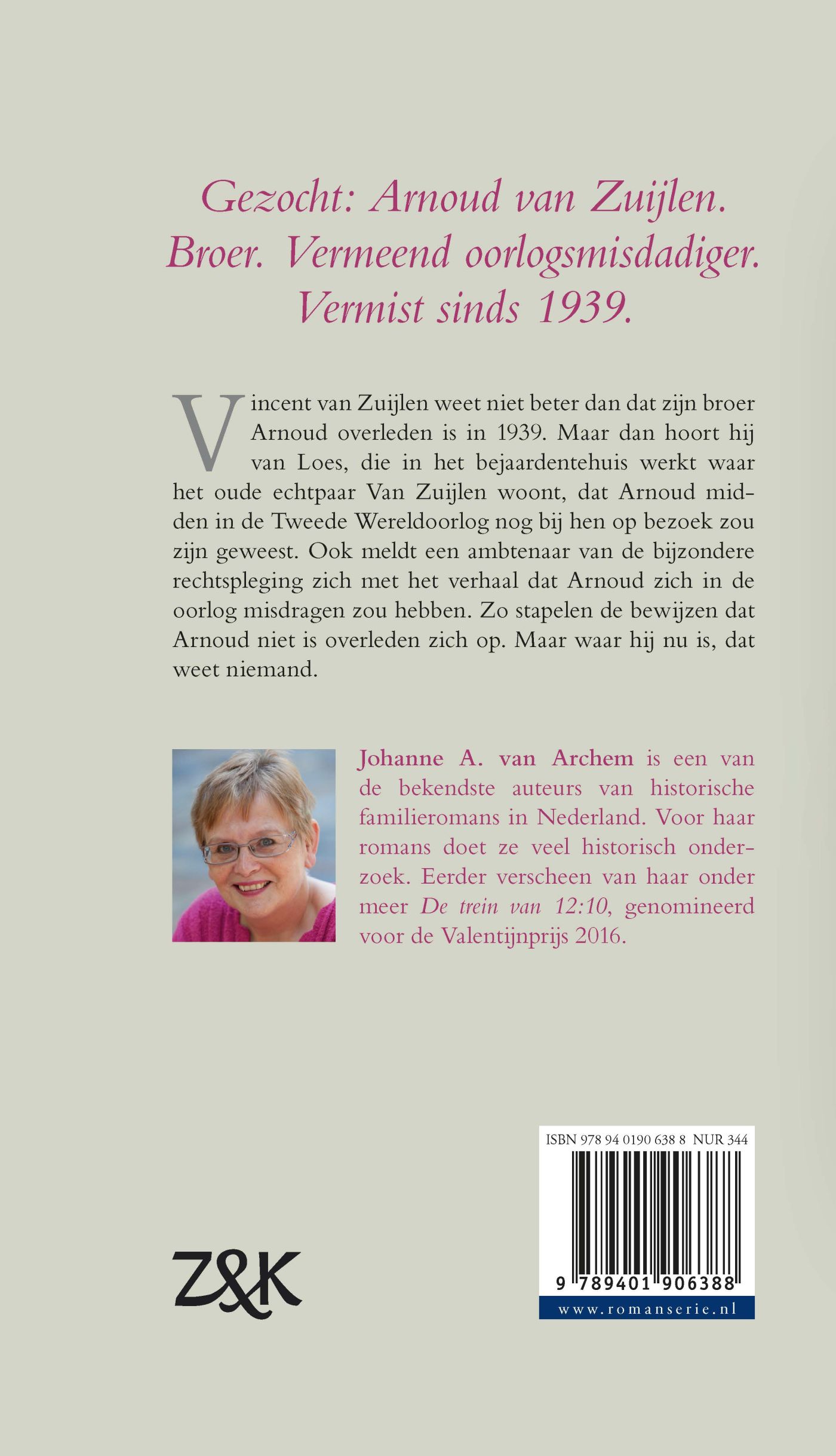 Achterkant van Zwarte zomer
