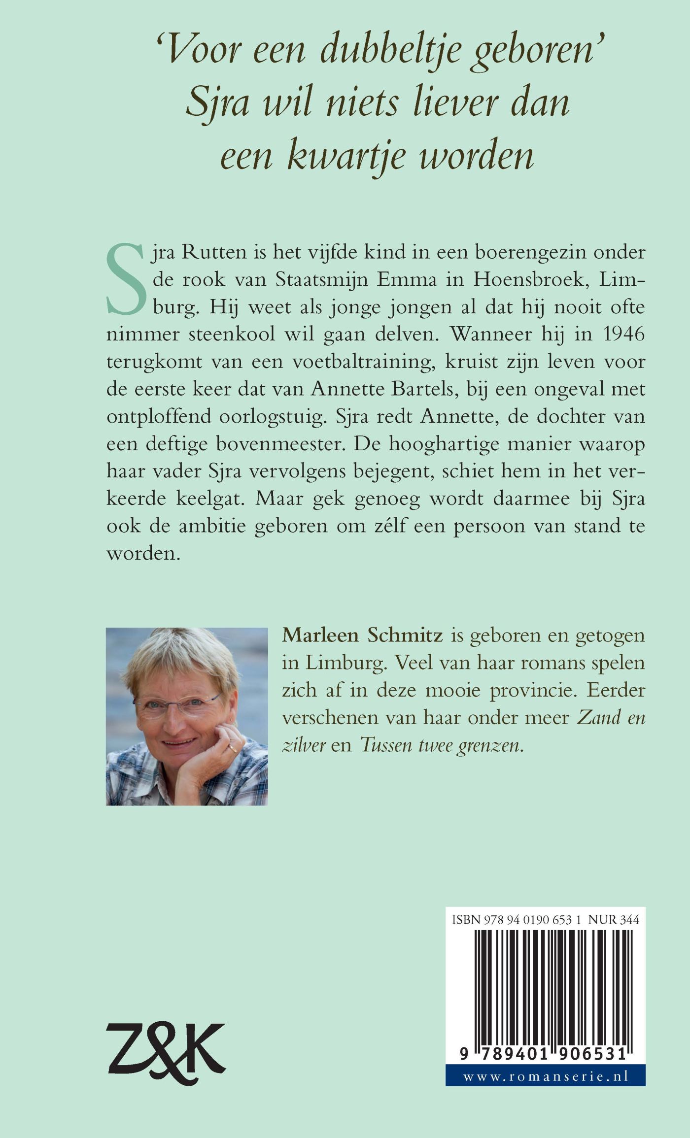 Achterkant van Zwarte ogen, groene ogen