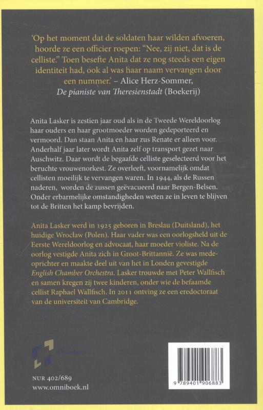 Achterkant van De celliste van Auschwitz