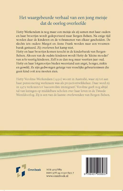 Achterkant van De kleine moeder van Bergen-Belsen