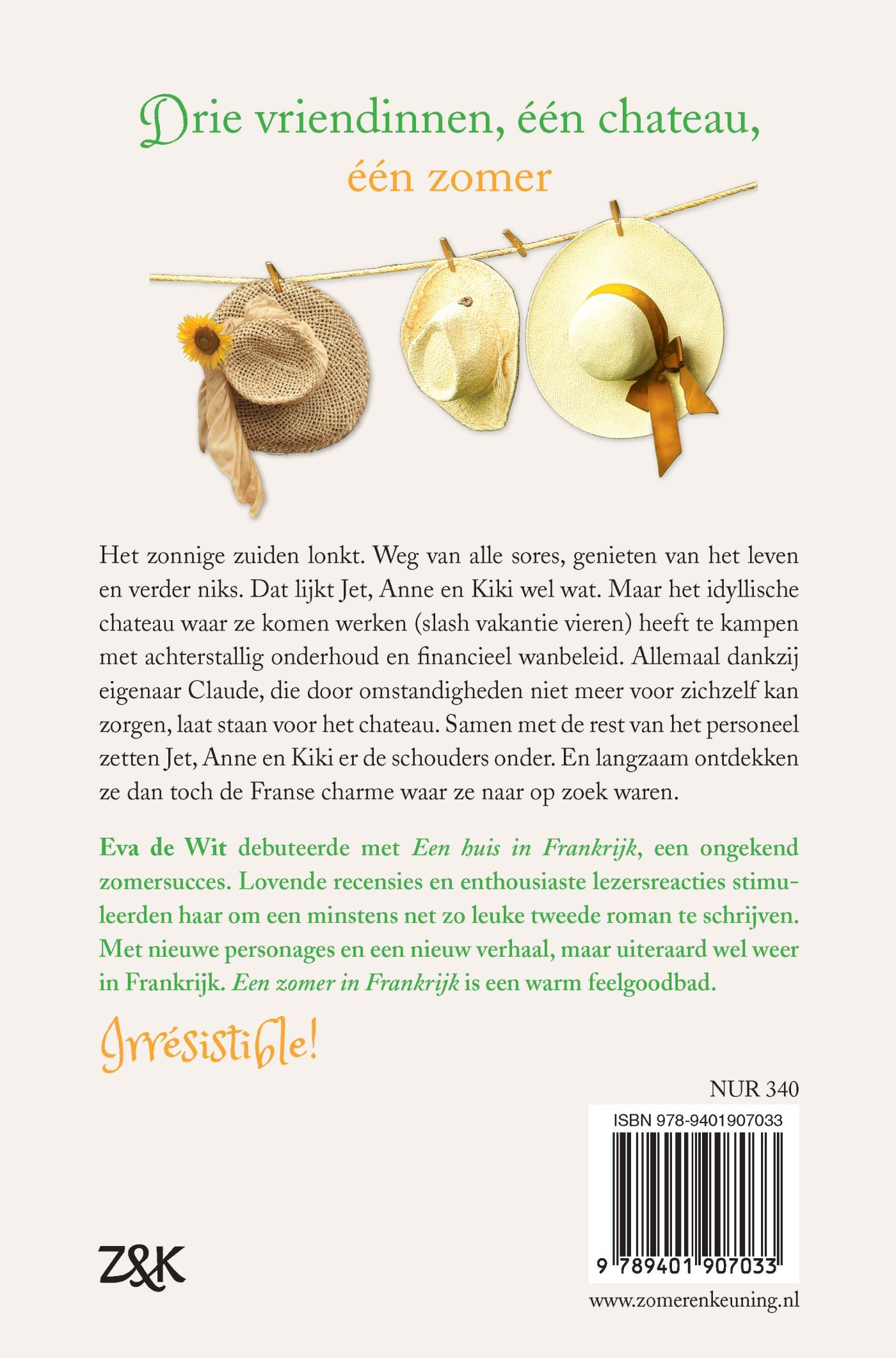 Achterkant van Een zomer in Frankrijk