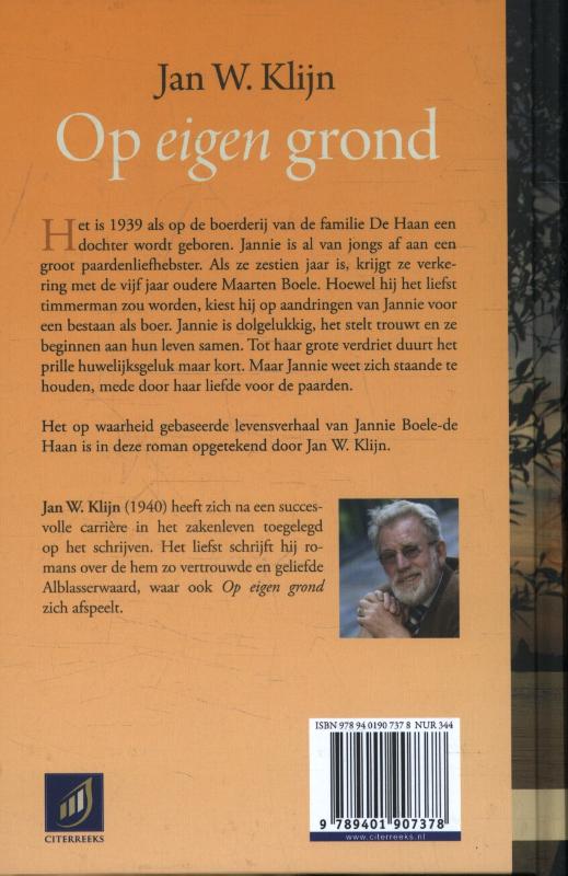 Achterkant van Op eigen grond