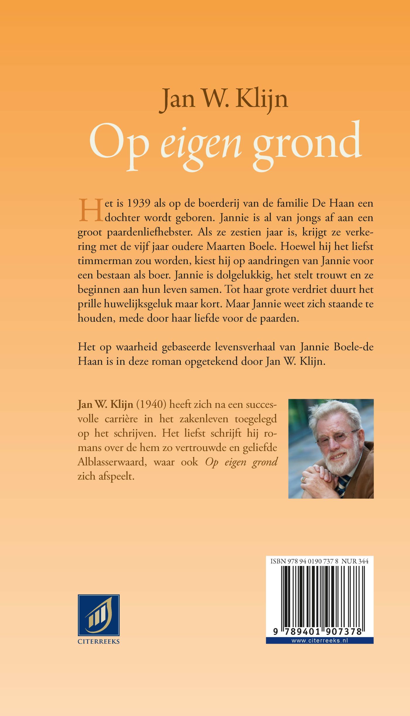 Achterkant van Op eigen grond