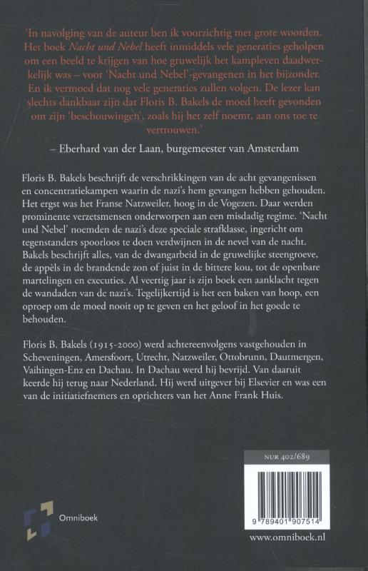 Achterkant van Terug uit Nacht und Nebel