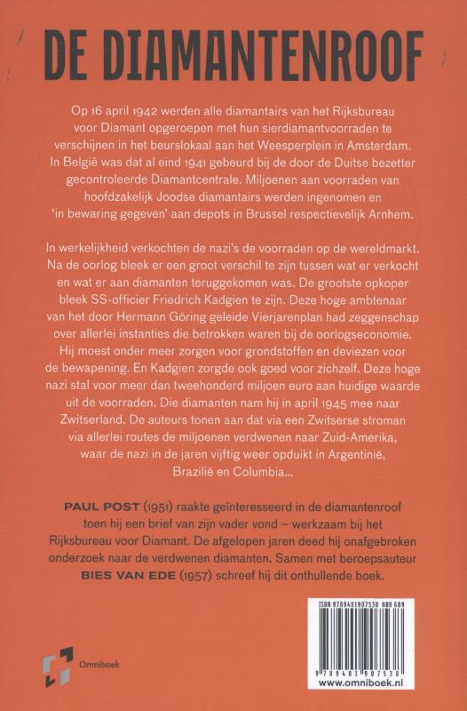 Achterkant van De diamantenroof