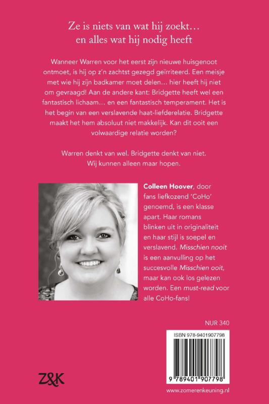 Achterkant van Misschien nooit