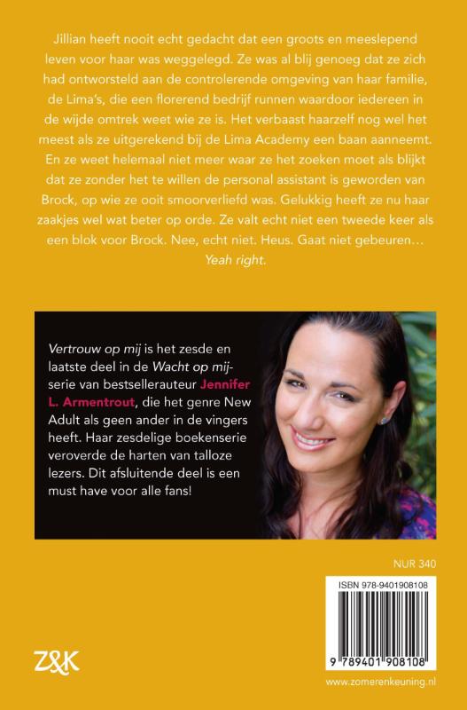 Achterkant van Vertrouw op mij