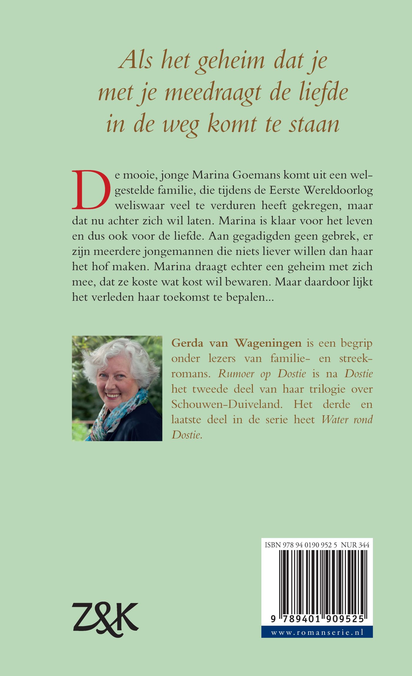 Achterkant van Rumoer op Dostie