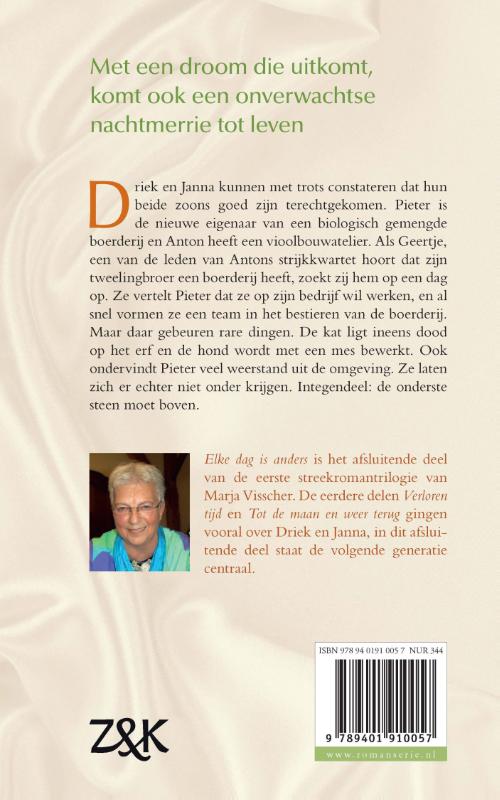 Achterkant van Elke dag is anders