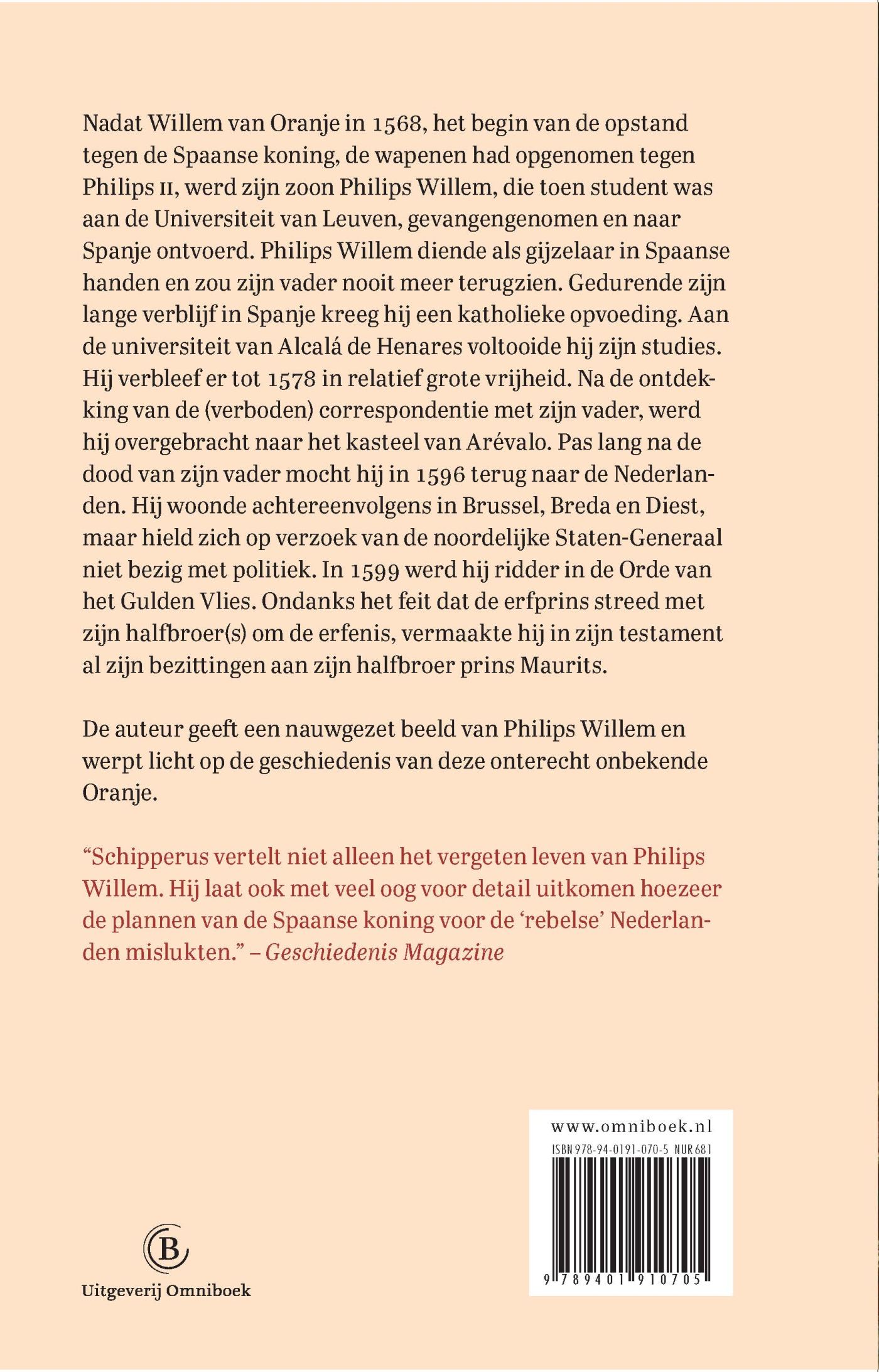 Achterkant van Philips Willem