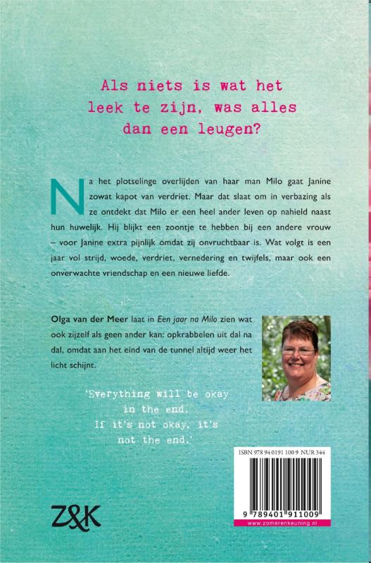 Achterkant van Een jaar na Milo