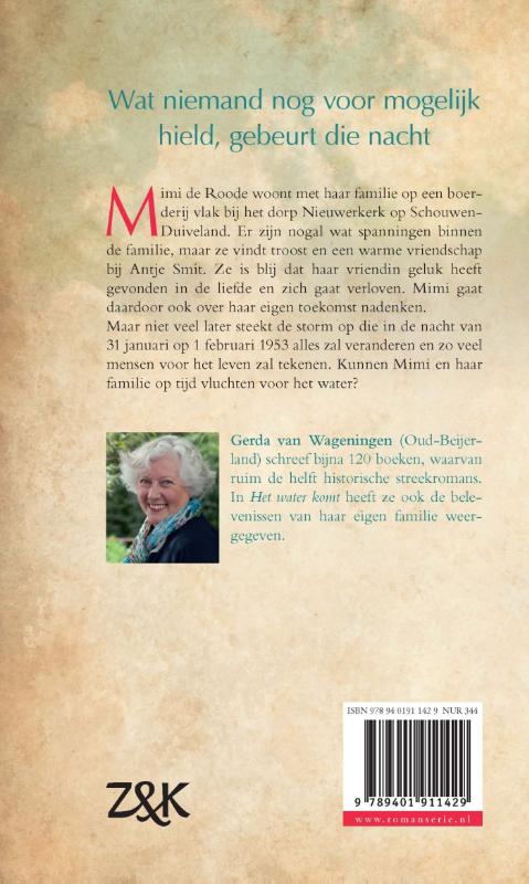 Achterkant van Het water komt