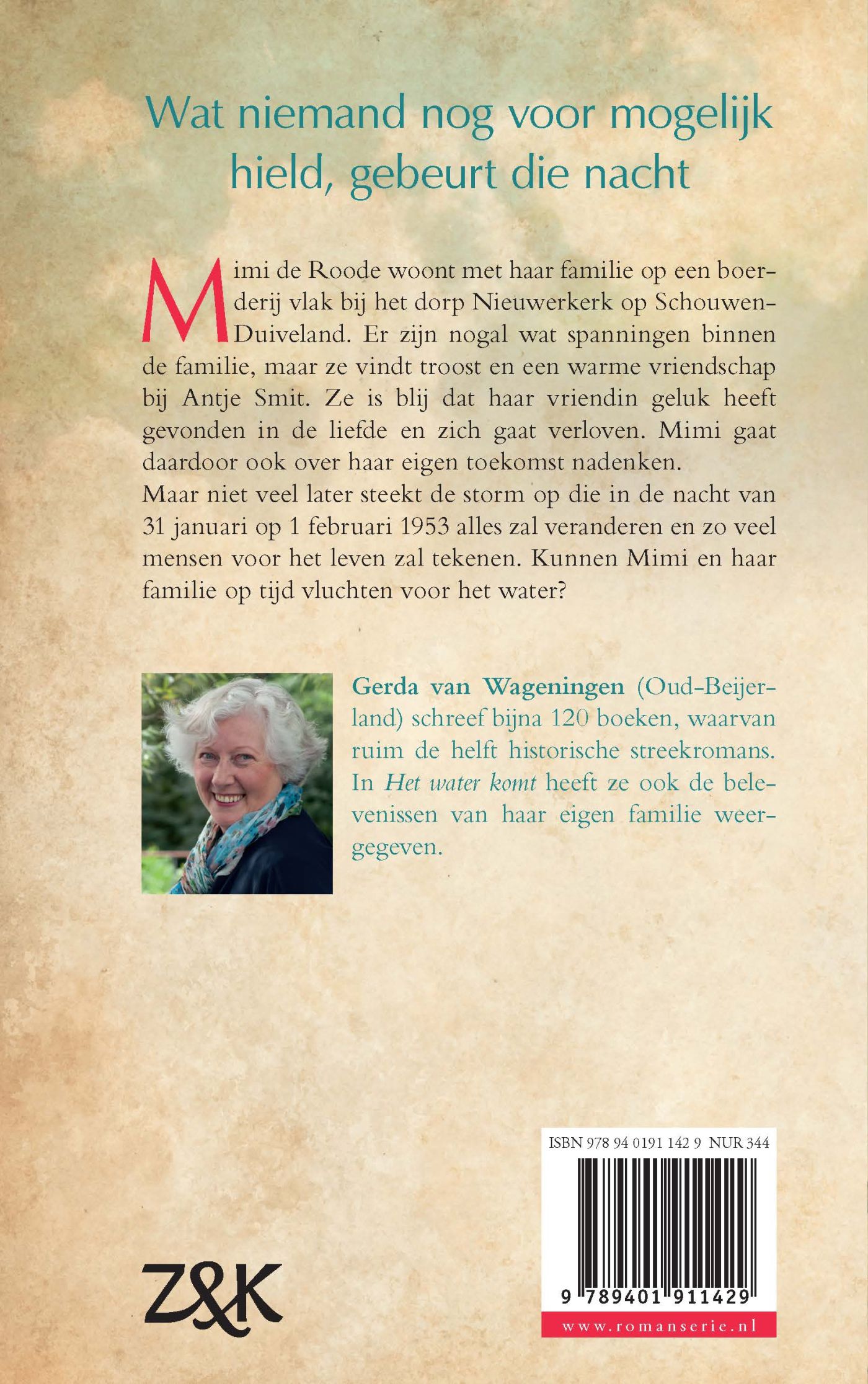 Achterkant van Het water komt