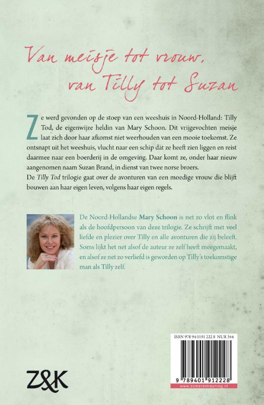 Achterkant van Tilly Tod trilogie