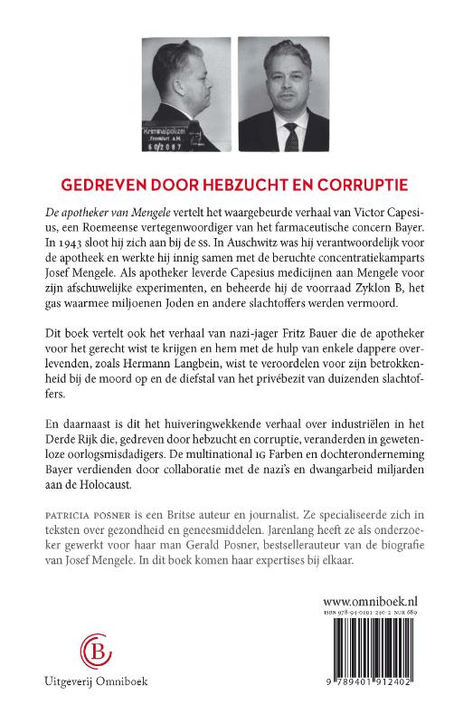 Achterkant van De apotheker van Mengele