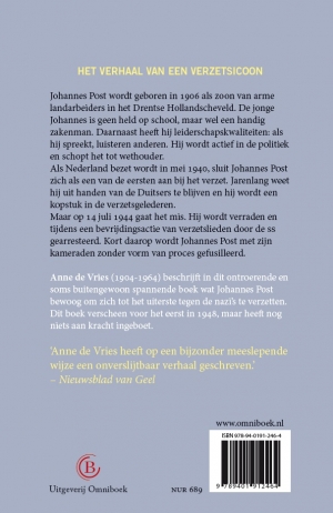 Achterkant van De levensroman van Johannes Post