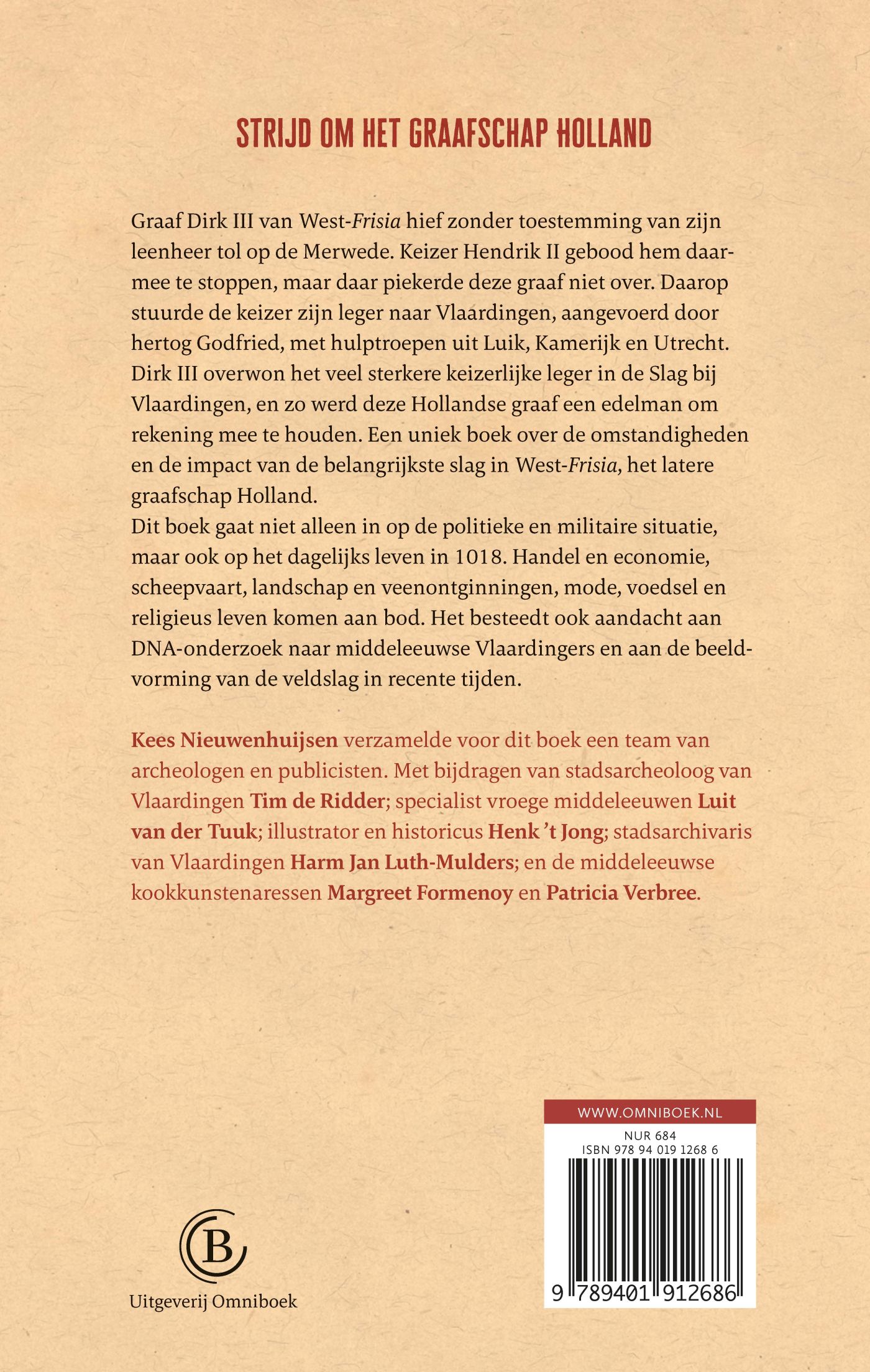 Achterkant van De Slag bij Vlaardingen 1018