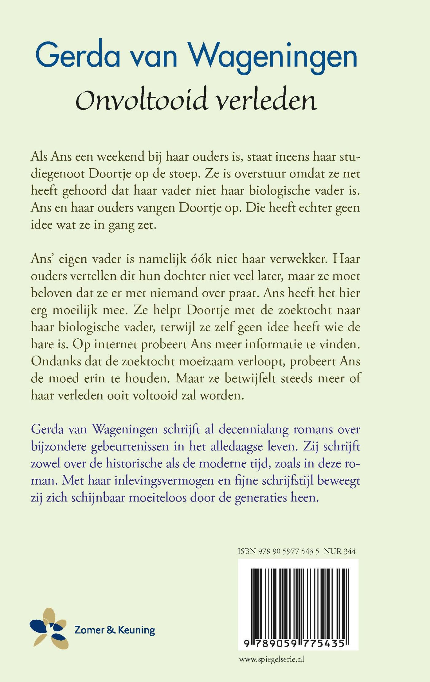 Achterkant van Onvoltooid verleden