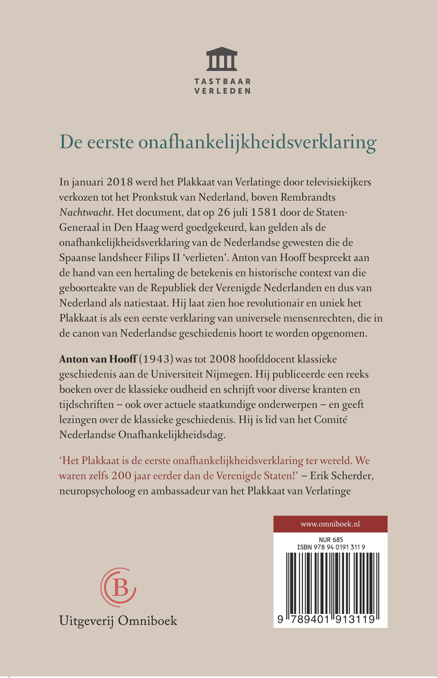 Achterkant van Het Plakkaat van Verlatinge