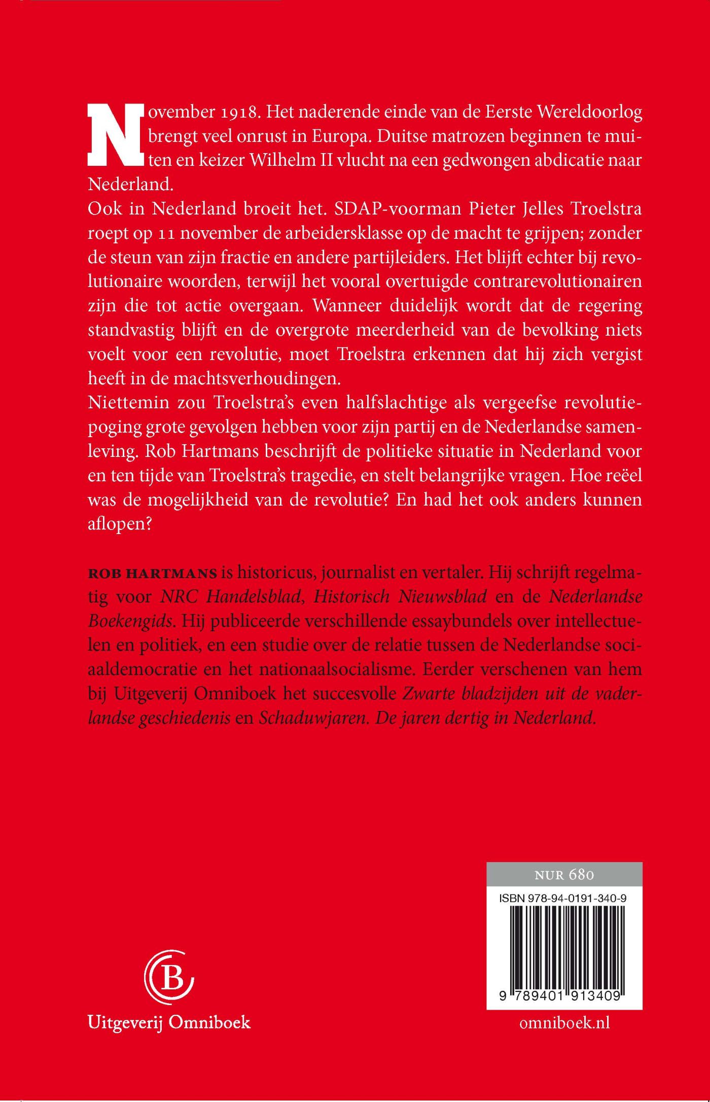 Achterkant van De revolutie die niet doorging