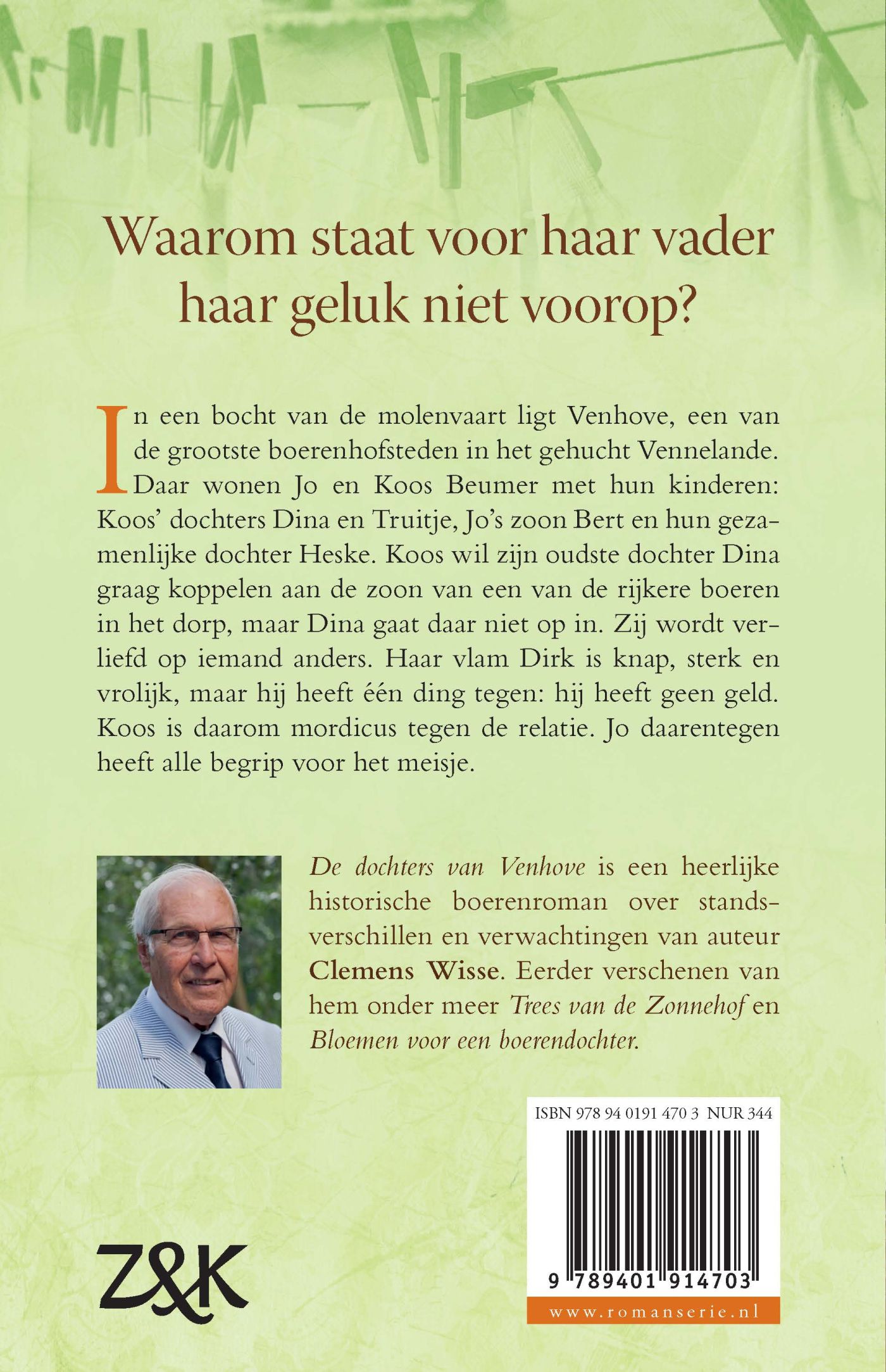 Achterkant van De dochters van Venhove