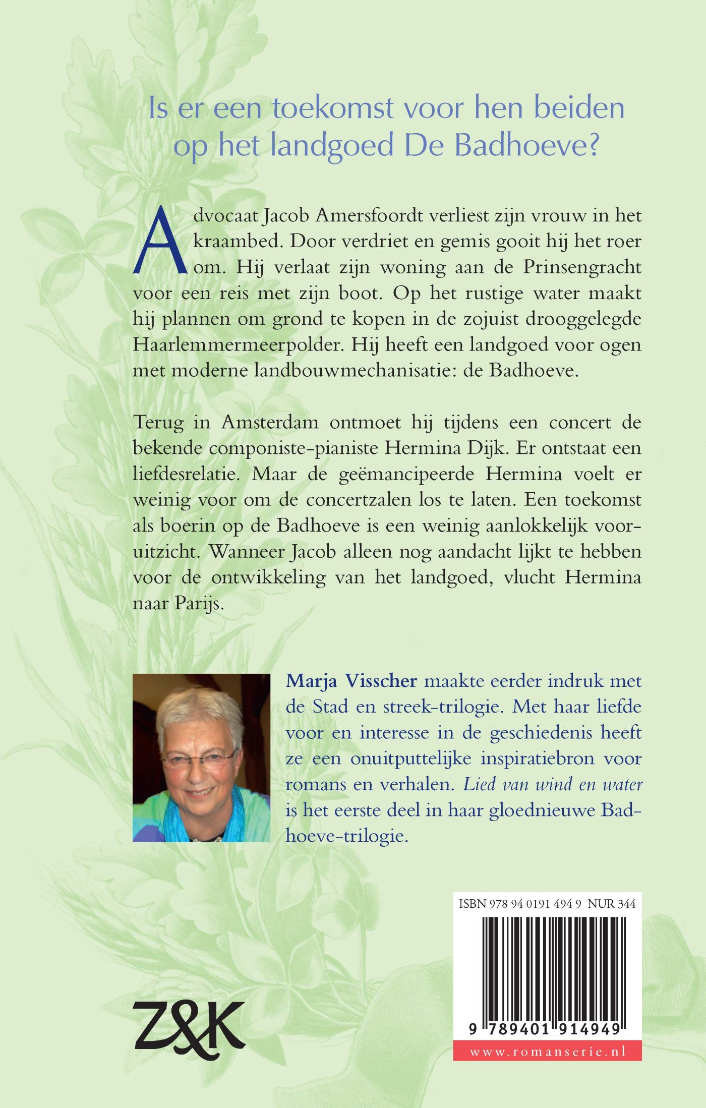 Achterkant van Lied van wind en water