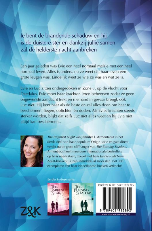 Achterkant van The Brightest Night