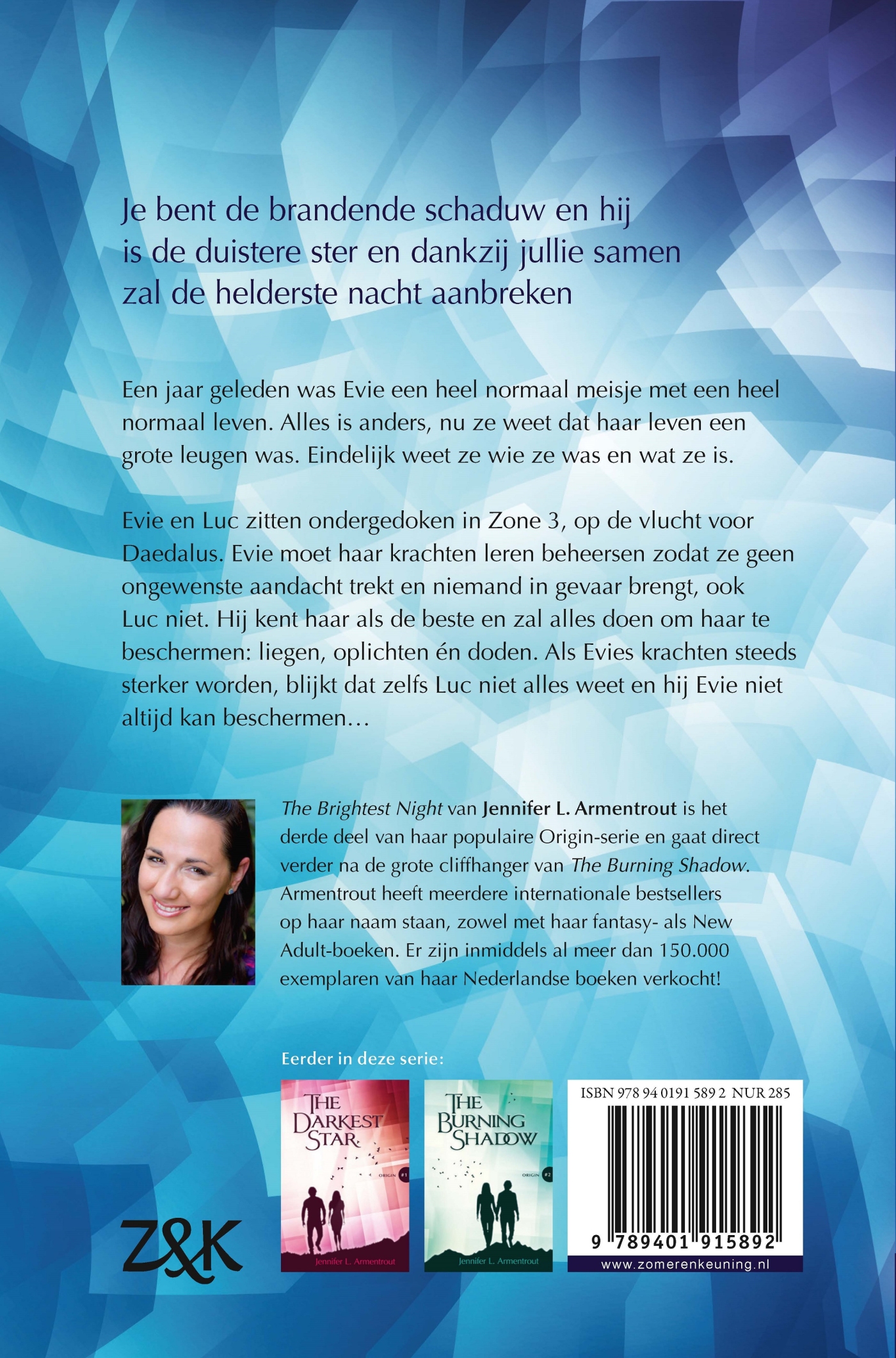 Achterkant van The Brightest Night