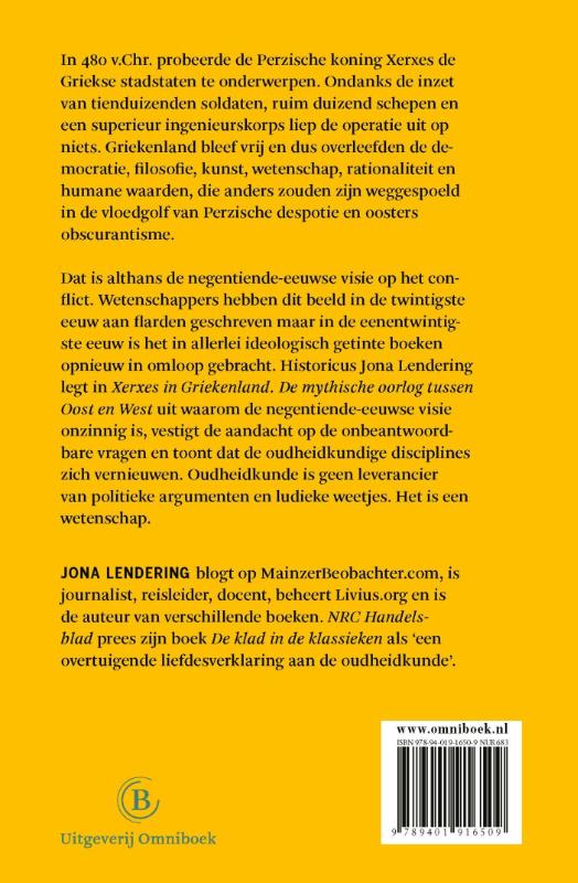 Achterkant van Xerxes in Griekenland