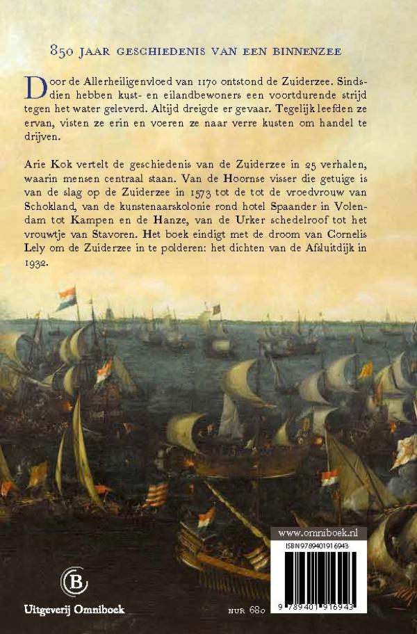 Achterkant van Biografie van de Zuiderzee