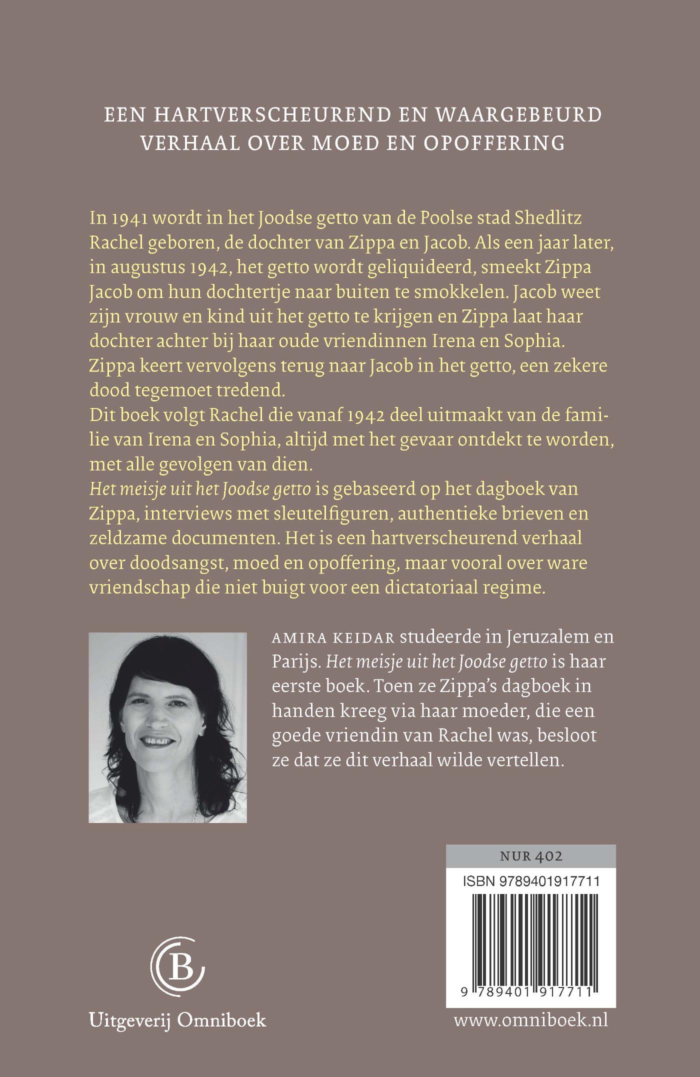 Achterkant van Het meisje uit het Joodse getto