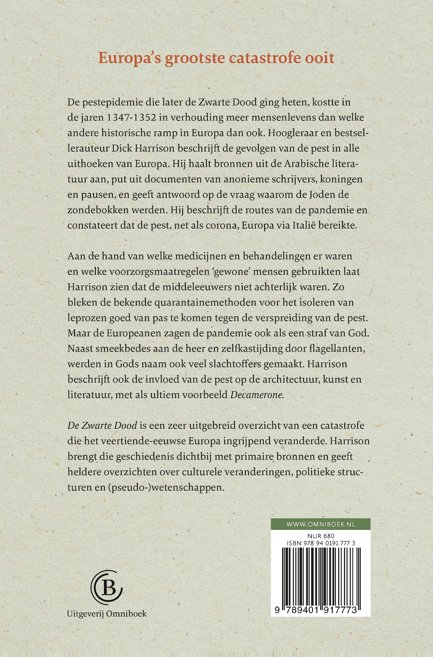 Achterkant van De Zwarte Dood
