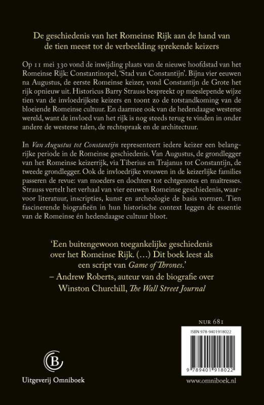 Achterkant van Van Augustus tot Constantijn