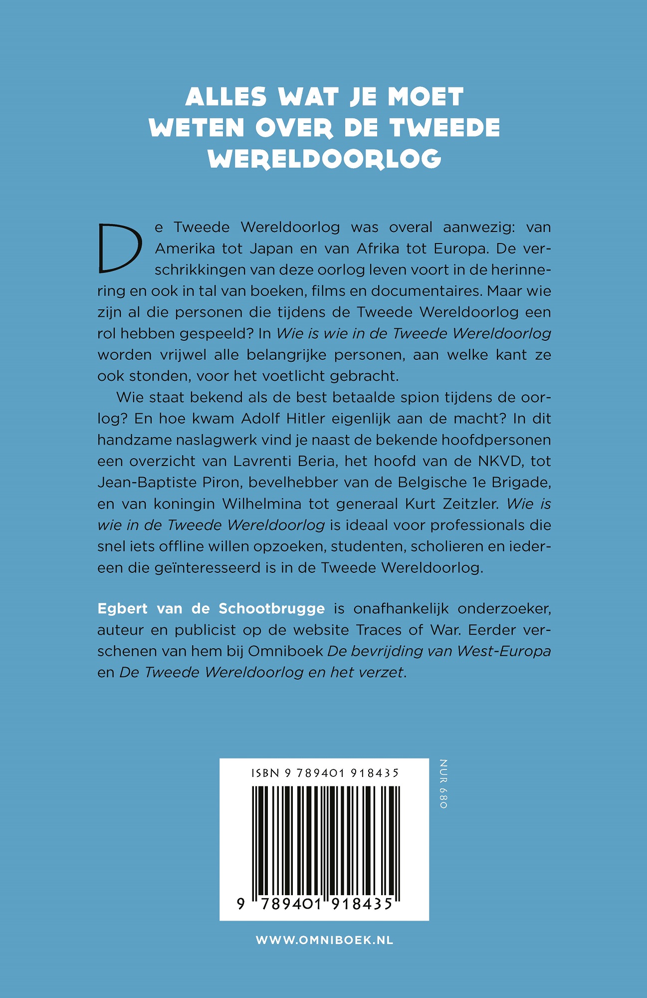 Achterkant van Wie is wie in de Tweede Wereldoorlog