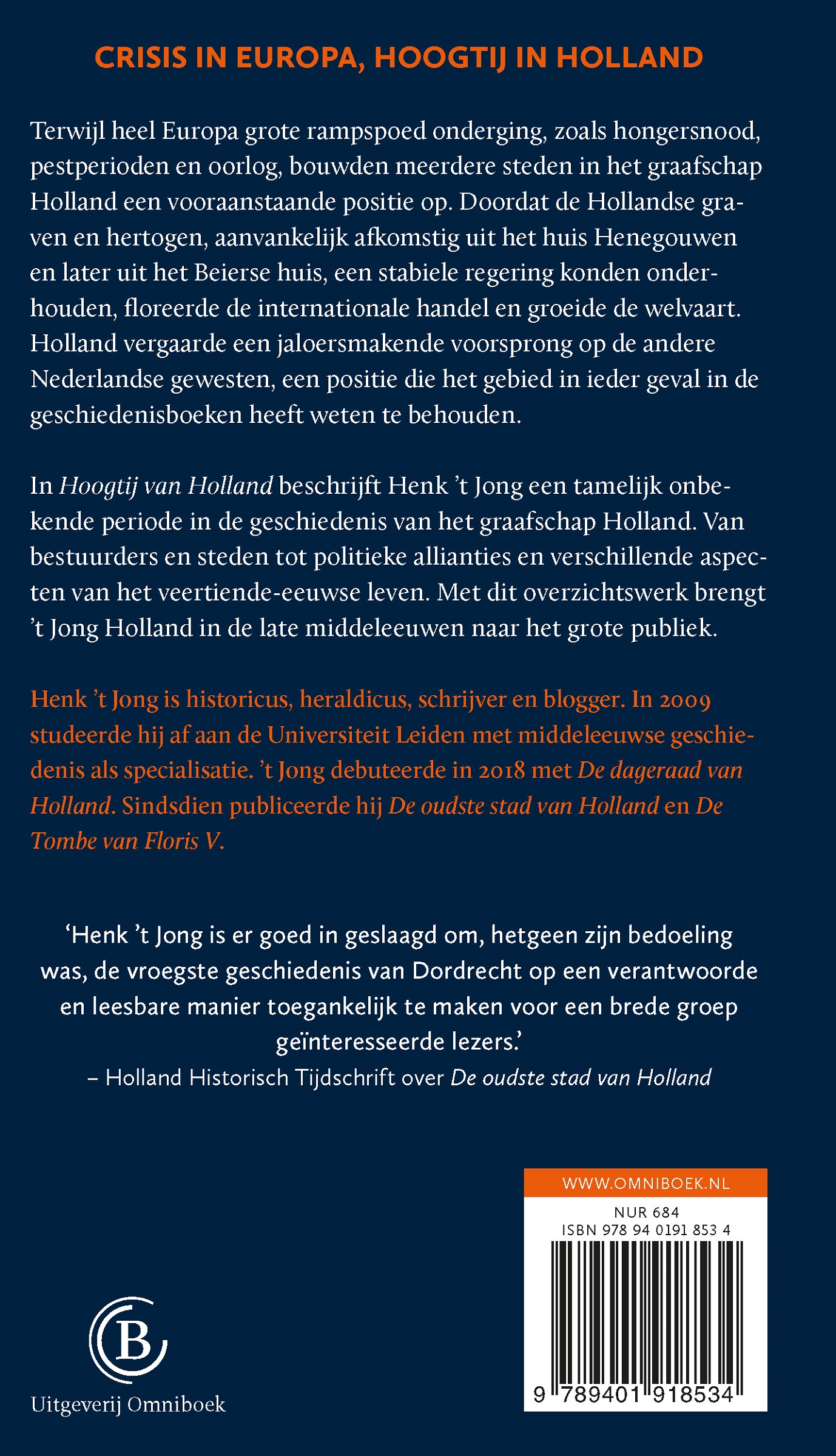 Achterkant van Hoogtij van Holland