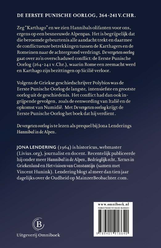 Achterkant van De vergeten oorlog