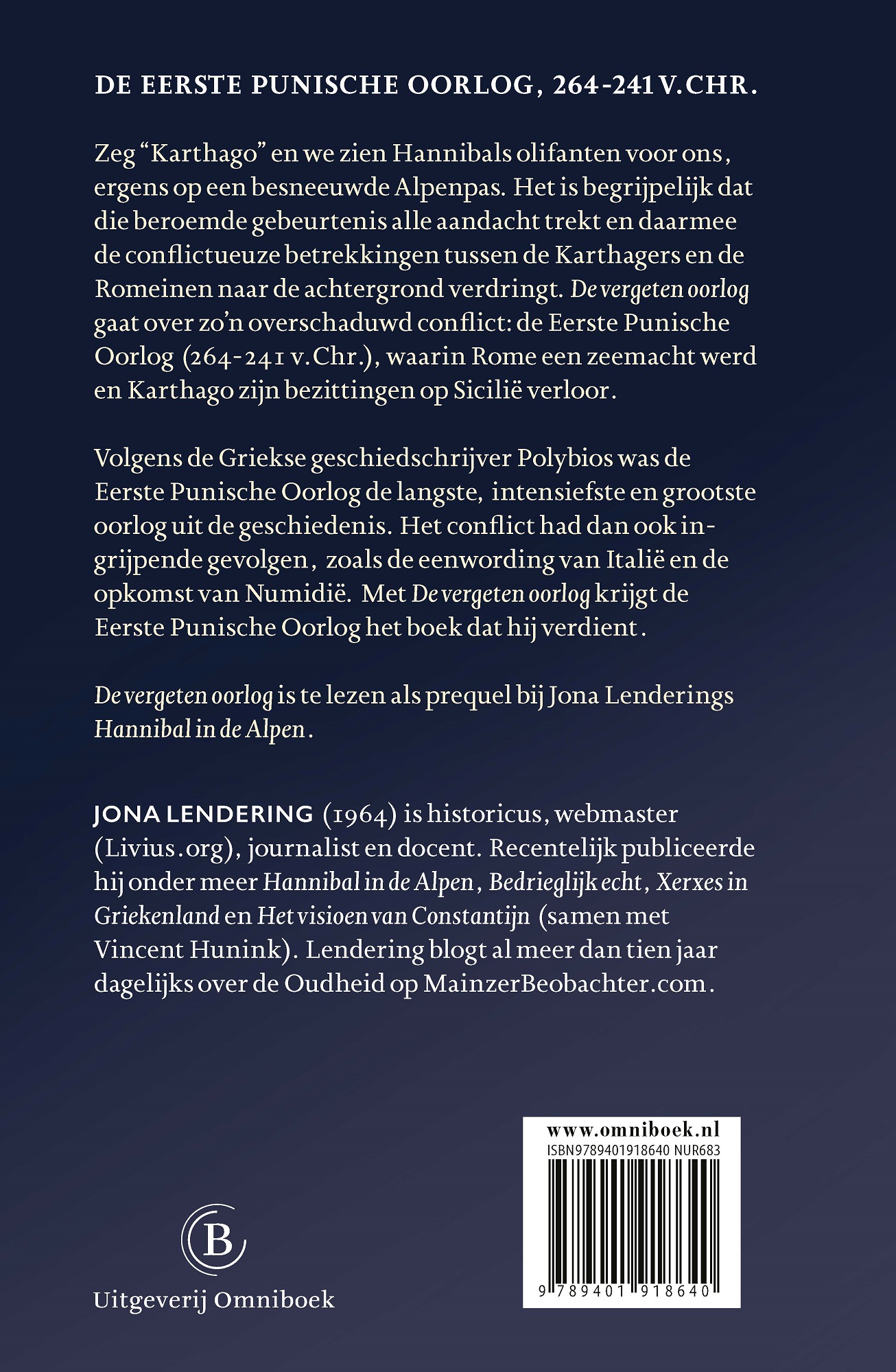Achterkant van De vergeten oorlog