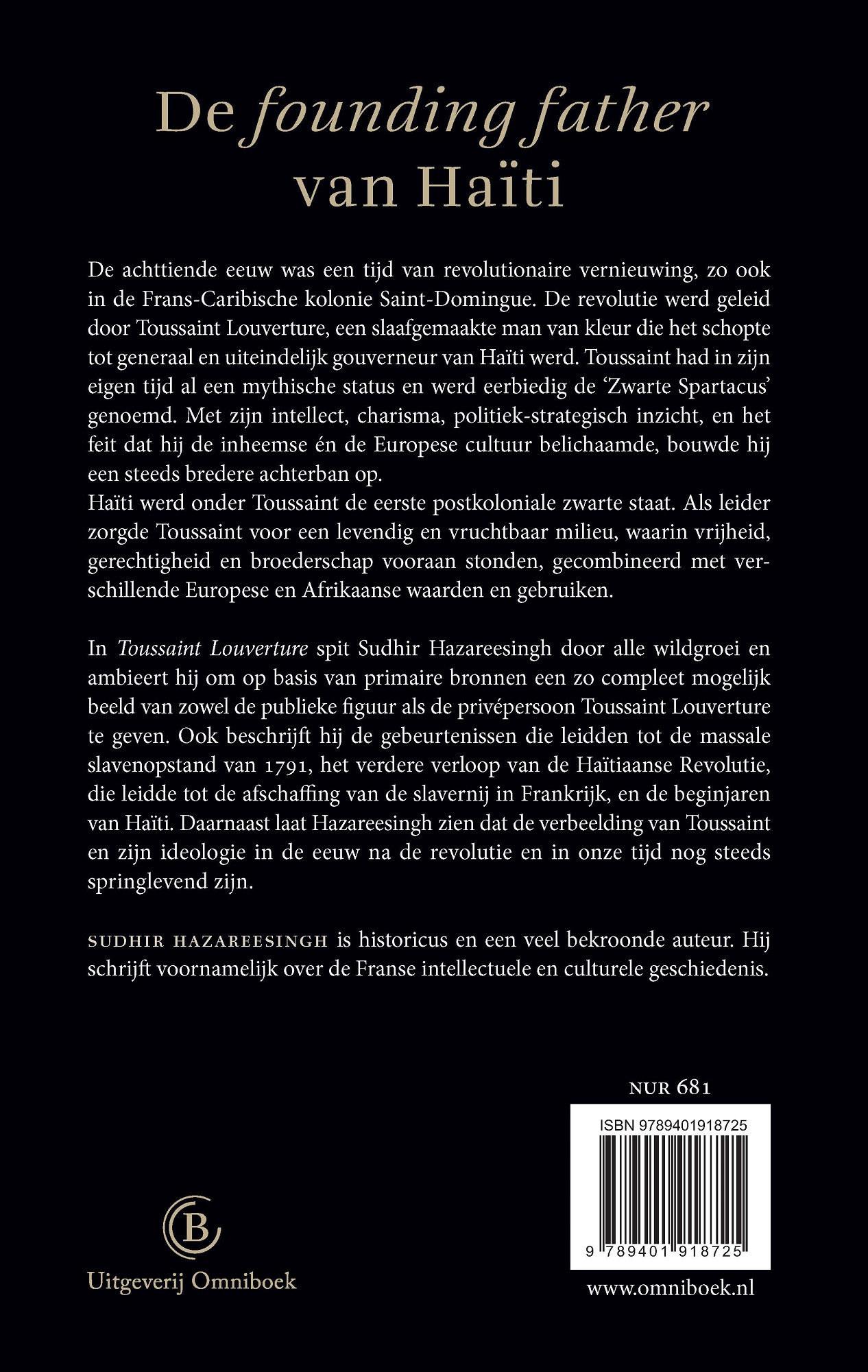 Achterkant van Toussaint Louverture