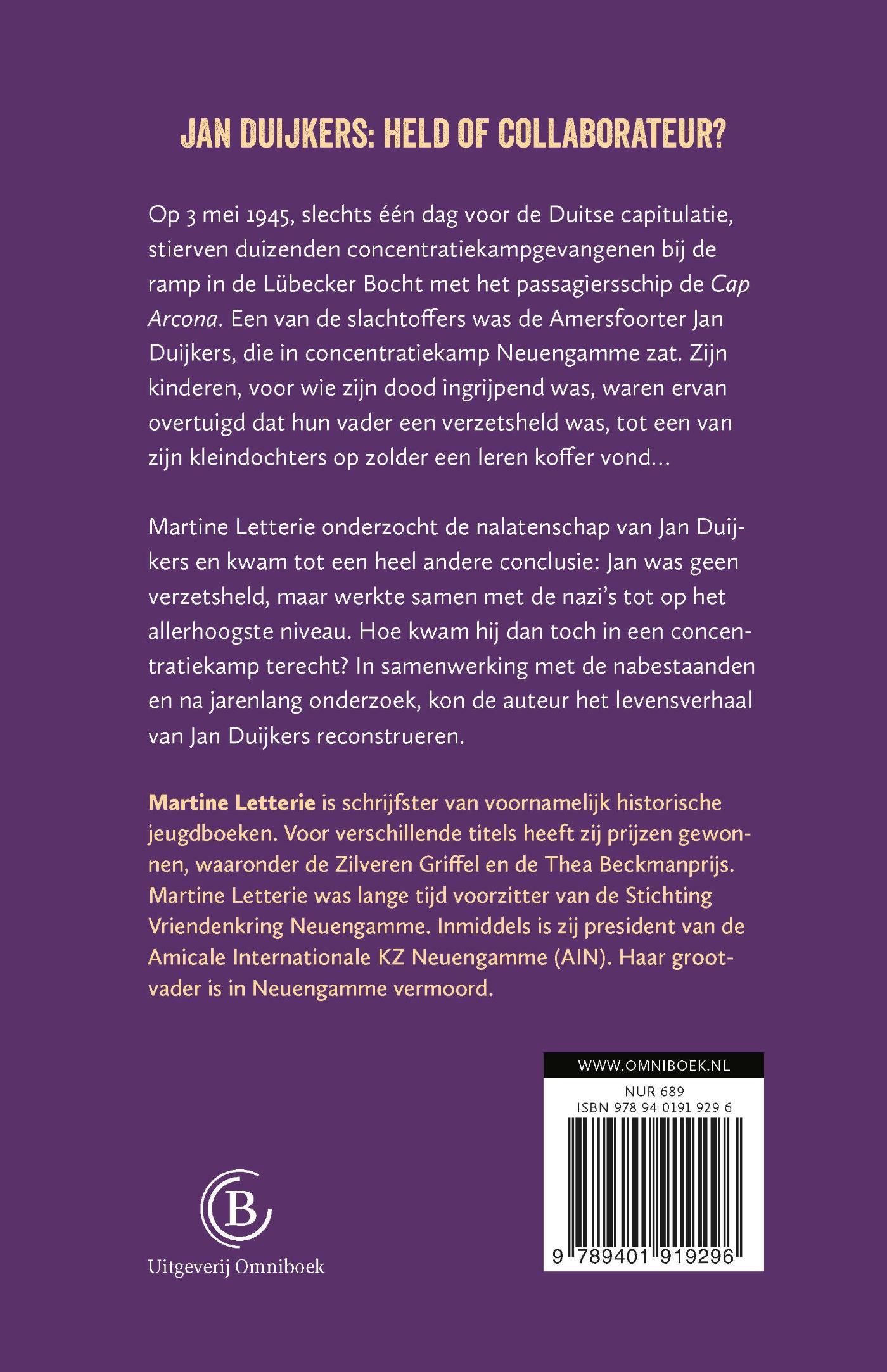 Achterkant van De vermeende verzetsman