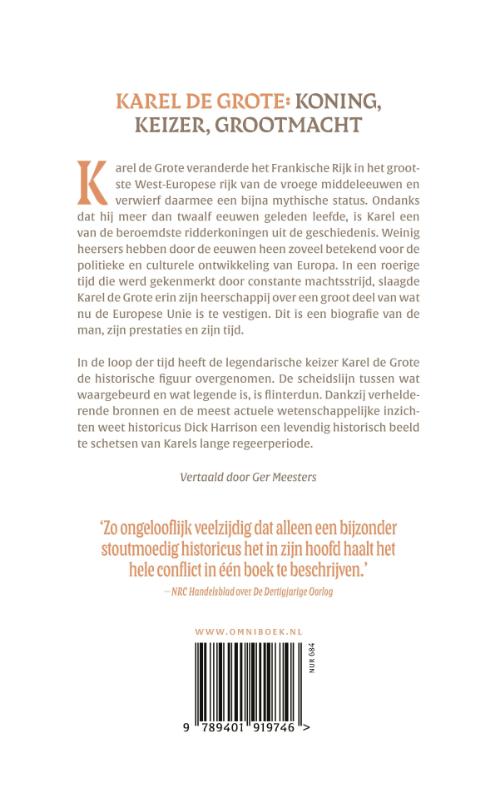 Achterkant van Karel de Grote