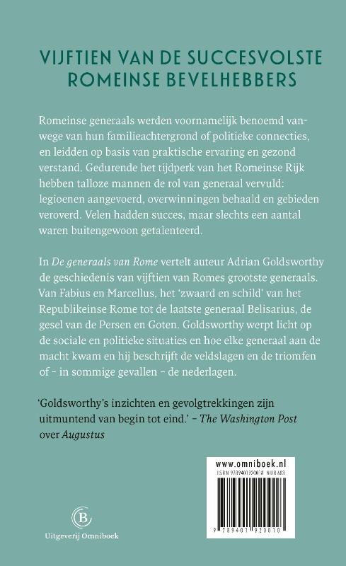 Achterkant van De generaals van Rome