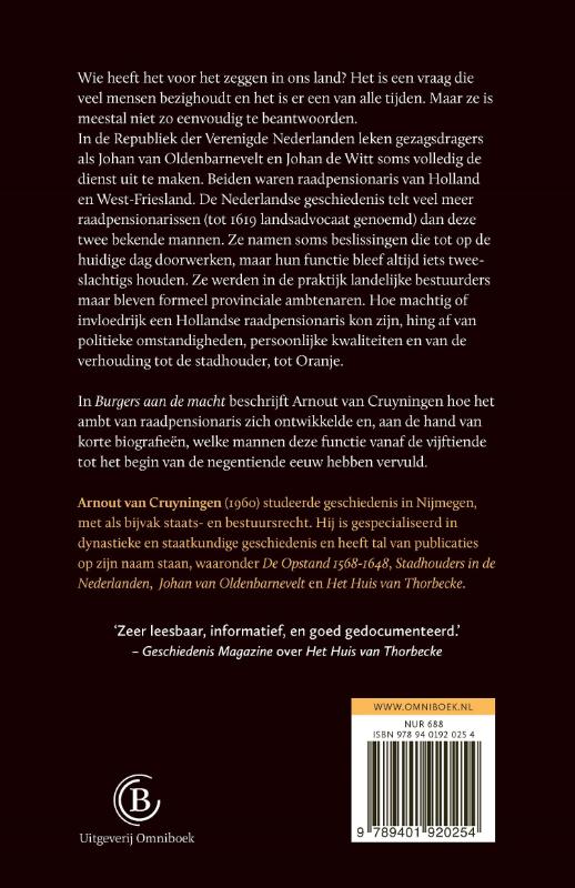 Achterkant van Burgers aan de macht