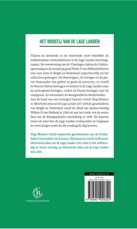 Achterkant van Historische atlas van de Lage Landen 1257-1439